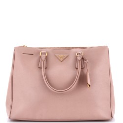 Double Zip Lux Tote Saffiano Leather Large