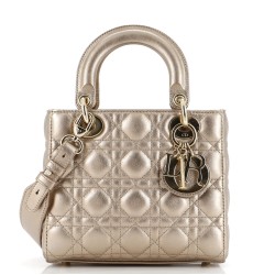 My ABCDior Lady Dior Bag Metallic Cannage Quilt Leather