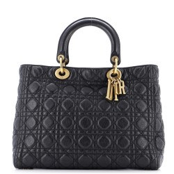 Supple Lady Dior Bag Cannage Quilt Leather Large