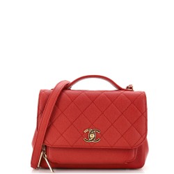 Business Affinity Flap Bag Quilted Caviar Small