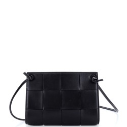 Cassette Shoulder Bag Maxi Intrecciato Leather Mini