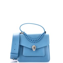 Serpenti Forever Maxi Chain Top Handle Bag Leather Small