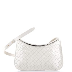 Cradle Fold Over Shoulder Bag Intrecciato Leather