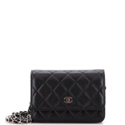 Wallet on Chain Quilted Caviar Mini
