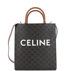 Vertical Cabas Tote Triomphe Coated Canvas Small