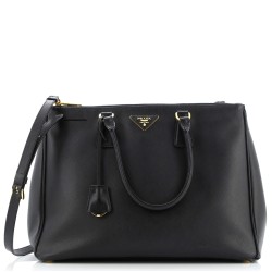 Double Zip Lux Tote Saffiano Leather Large