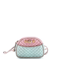 Trapuntata Camera Shoulder Bag Quilted Laminated Leather Mini