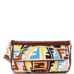Baguette NM Bag Fish-Eye FF Embroidered Canvas Medium