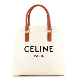 Horizontal Cabas Tote Canvas with Leather Small