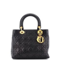 Lady Dior Bag Cannage Quilt Lambskin Medium