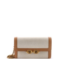 Le Maillon Chain Wallet Canvas with Leather