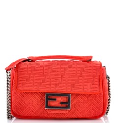 Midi Baguette Chain Bag Zucca Technical Mesh Medium