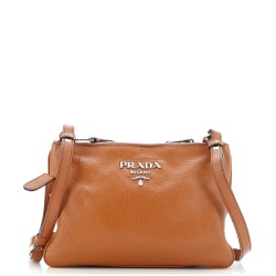 Double Zip Crossbody Bag Vitello Daino Small