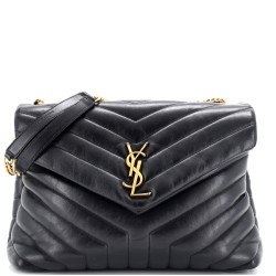 Loulou Shoulder Bag Matelasse Chevron Leather Medium