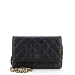 Wallet on Chain Quilted Caviar