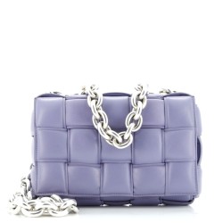 Cassette Chain Crossbody Bag Padded Maxi Intrecciato Leather