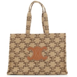 Cabas Thais Tote Triomphe Jacquard Raffia Large