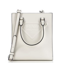 Logo Drill Tote Leather Mini