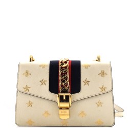 Sylvie Shoulder Bag Printed Leather Small