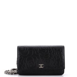 Wallet on Chain Camellia Lambskin