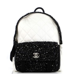 Astronaut Essentials Backpack Quilted Nylon with Tweed Medium