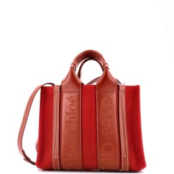 Woody Tote Canvas with Leather Small