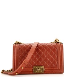Boy Flap Bag Quilted Caviar Old Medium