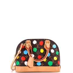 Alma Handbag Yayoi Kusama Painted Dots Monogram Canvas BB