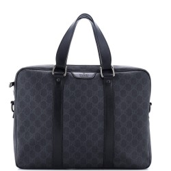 Convertible Zip Around Briefcase GG Coated Canvas Medium