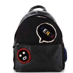 Front Pocket Backpack Nylon with Shearling Medium