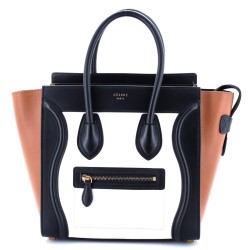 Tricolor Luggage Bag Leather Micro