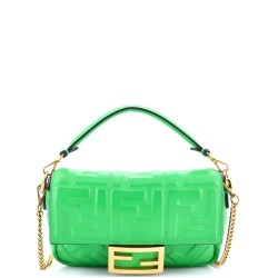 Baguette NM Bag Zucca Embossed Leather Mini