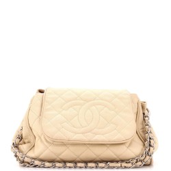 Timeless Accordion Flap Bag Quilted Caviar
