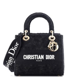 Lady D-Lite Bag Embroidery with Macrame Effect Medium