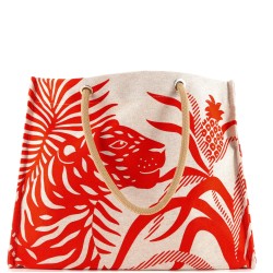 Tigre A L'Ananas Beach Bag Printed Toile