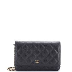 Wallet on Chain Quilted Caviar