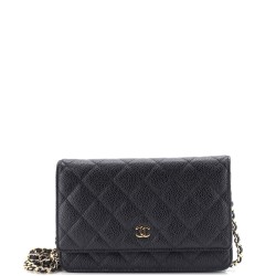 Wallet on Chain Quilted Caviar