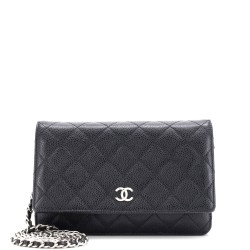 Wallet on Chain Quilted Caviar