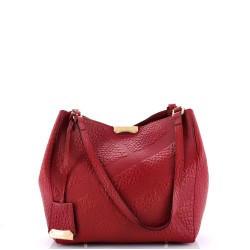 Canter Tote Check Embossed Leather Small