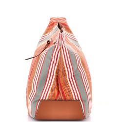 Anton Backpack Striped Canvas Small
