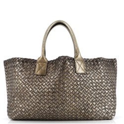 Cabat Tote Intrecciato Metallic Nappa Medium