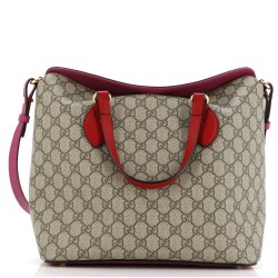 Signature Fold Over Tote GG Coated Canvas Medium