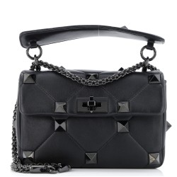Roman Stud Flap Bag Quilted Leather Medium