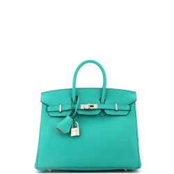 Birkin Handbag Verso Novillo with Palladium Hardware 25