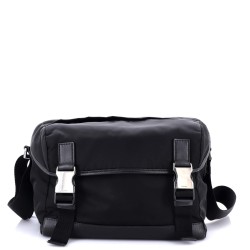 Double Buckle Flap Messenger Bag Tessuto Large