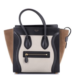 Tricolor Luggage Bag Leather Micro