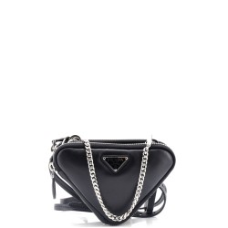 Triangle Crossbody Pouch Nappa Leather Mini