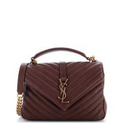 Classic Monogram College Bag Matelasse Chevron Leather Medium