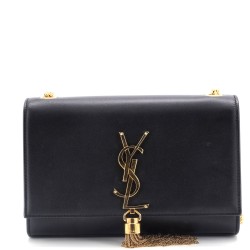 Classic Monogram Tassel Crossbody Bag Leather Small