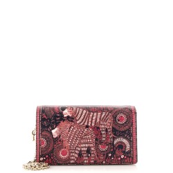 Lady Dior Wallet on Chain Pouch Printed Leather